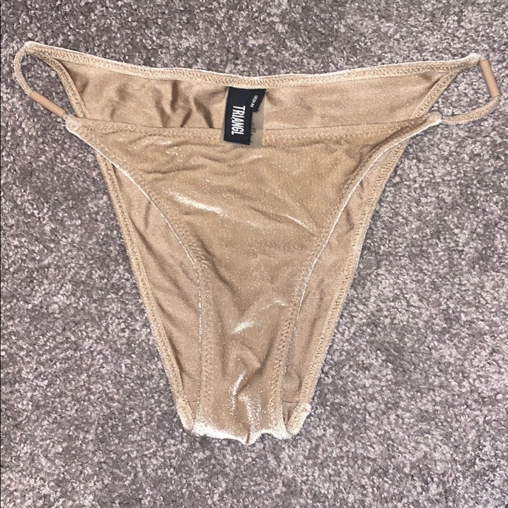 Like new beige triangle bikini bottom